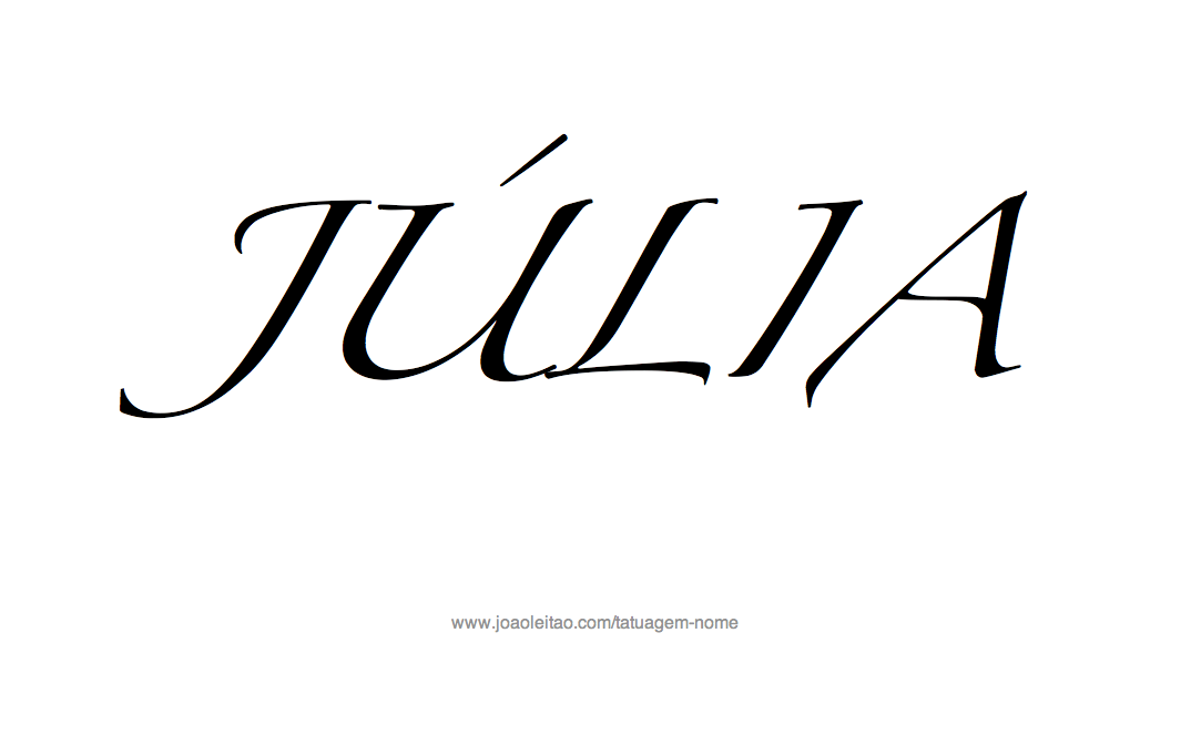 Desenho de Tatuagem com o Nome Julia