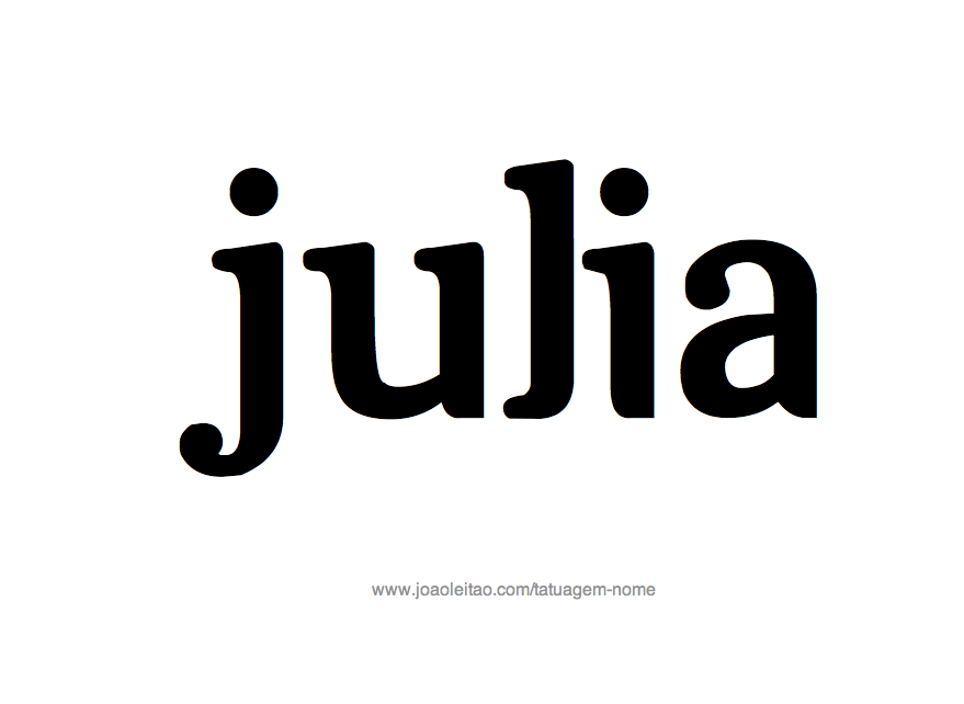 Desenho de Tatuagem com o Nome Julia