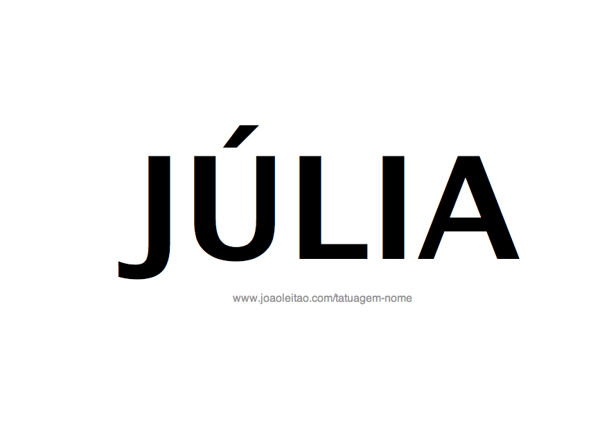 Desenho de Tatuagem com o Nome Julia