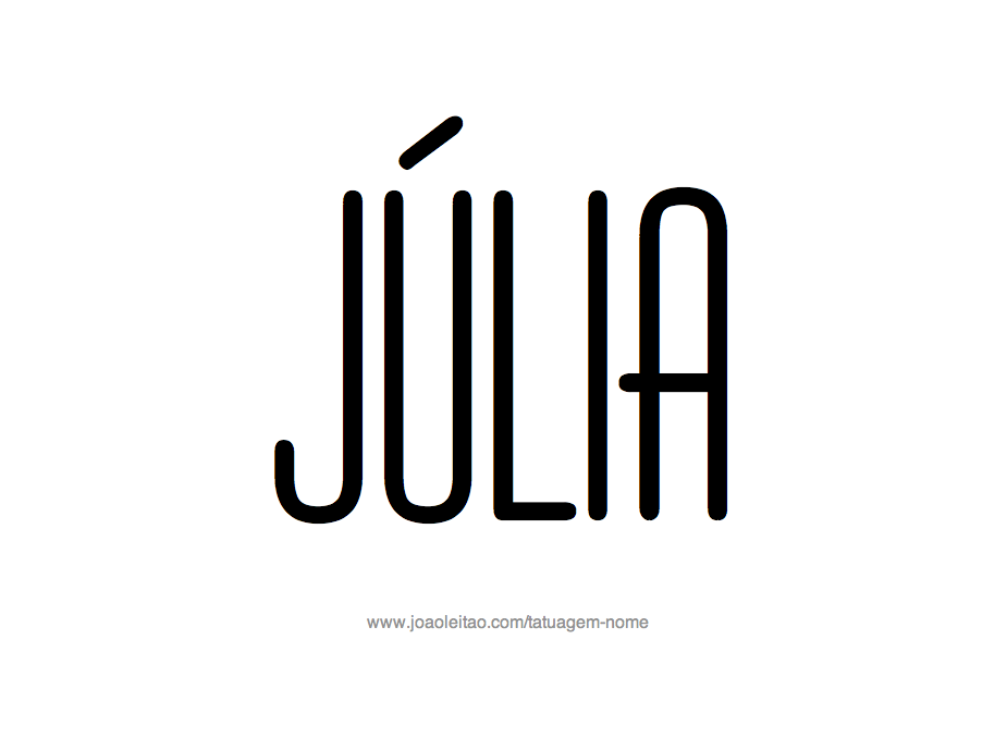 Desenho de Tatuagem com o Nome Julia