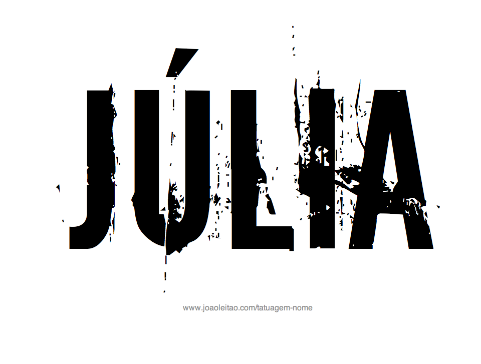 Desenho de Tatuagem com o Nome Julia