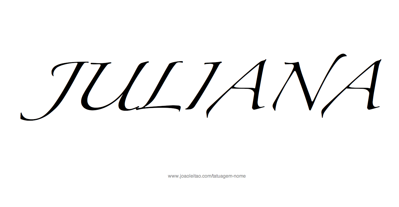 Desenho de Tatuagem com o Nome Juliana