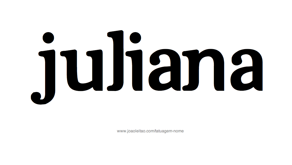 Desenho de Tatuagem com o Nome Juliana