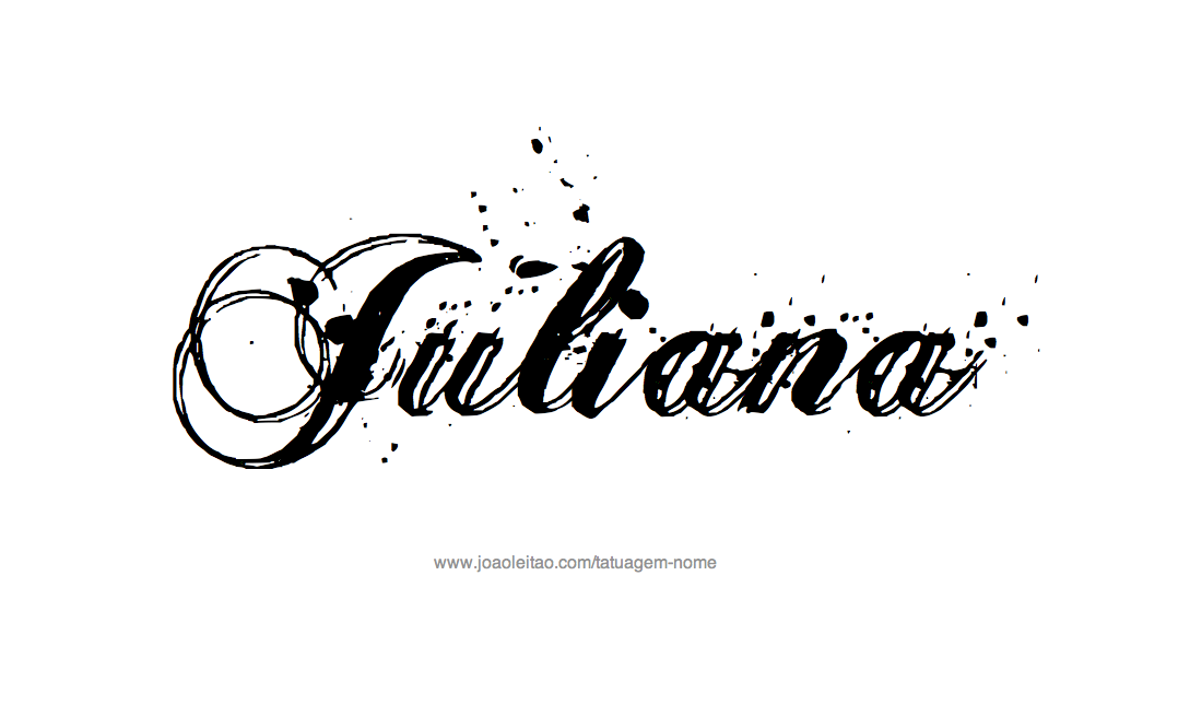 Desenho de Tatuagem com o Nome Juliana