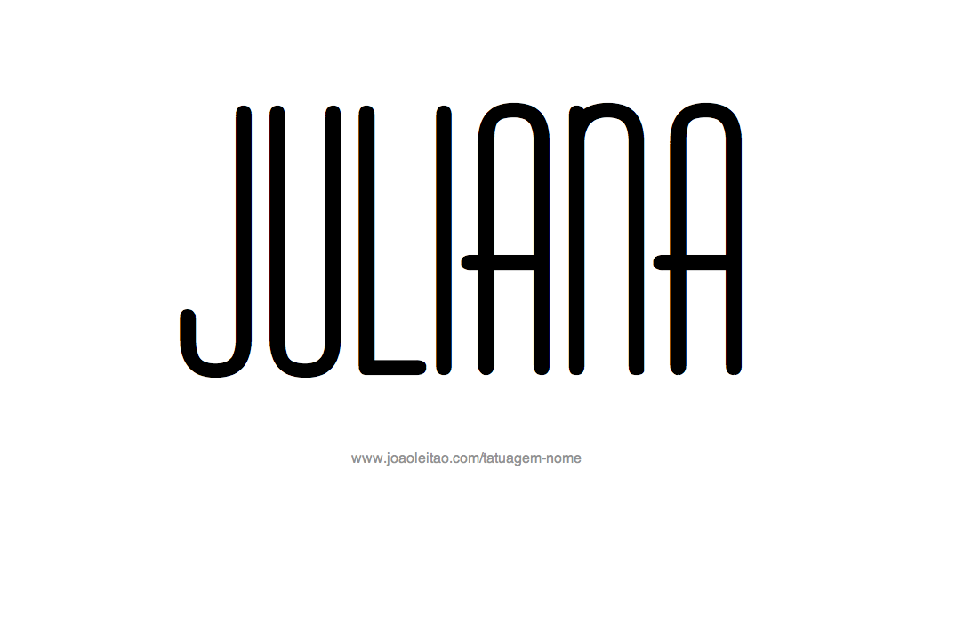 Desenho de Tatuagem com o Nome Juliana