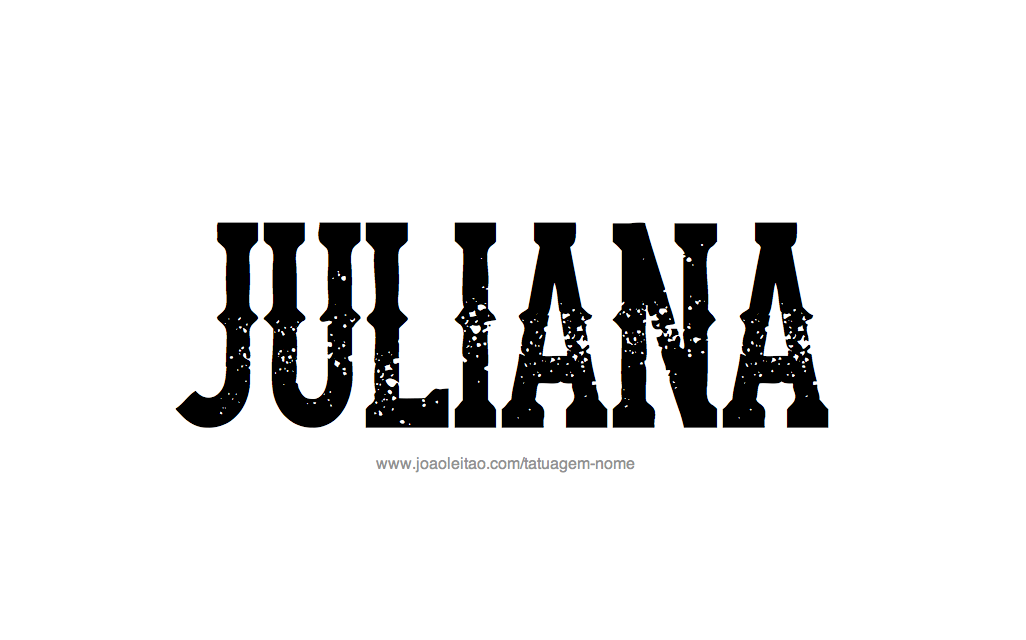 Desenho de Tatuagem com o Nome Juliana