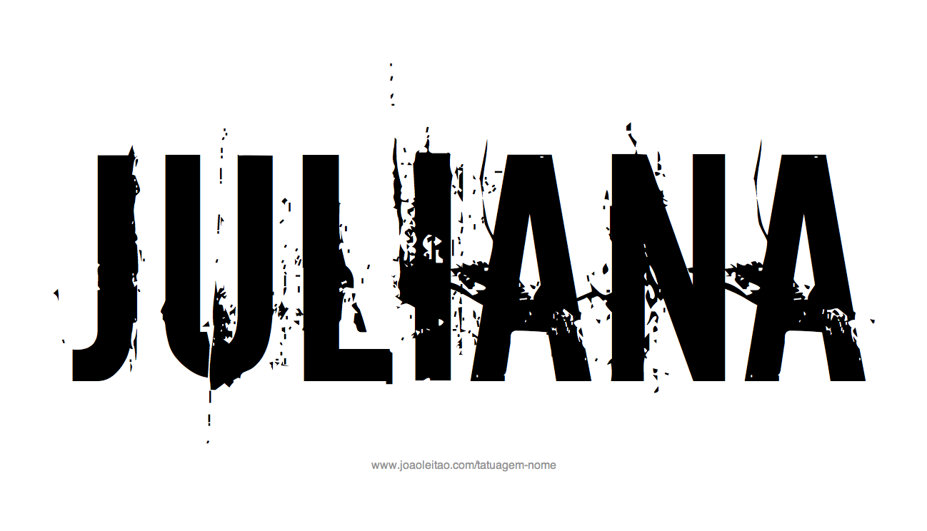 Desenho de Tatuagem com o Nome Juliana