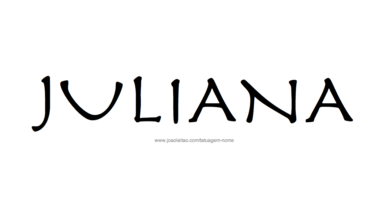 Desenho de Tatuagem com o Nome Juliana