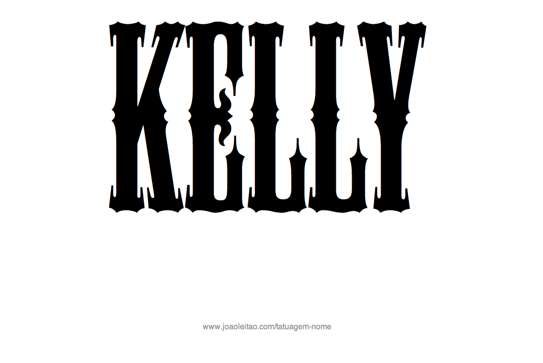 Desenho de Tatuagem com o Nome Kelly