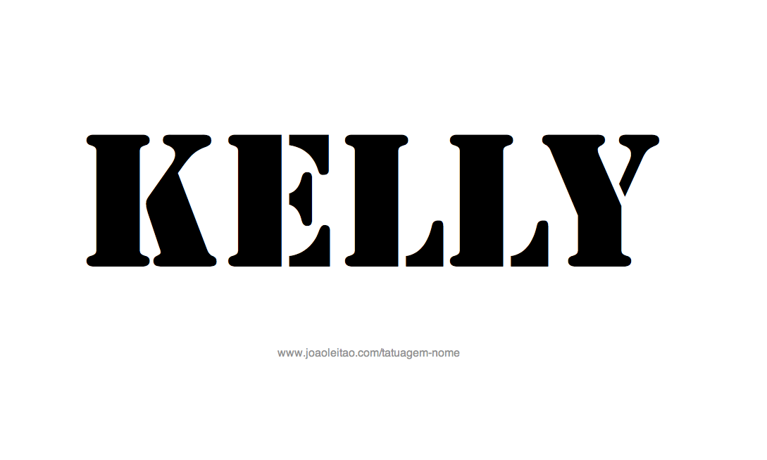 Desenho de Tatuagem com o Nome Kelly