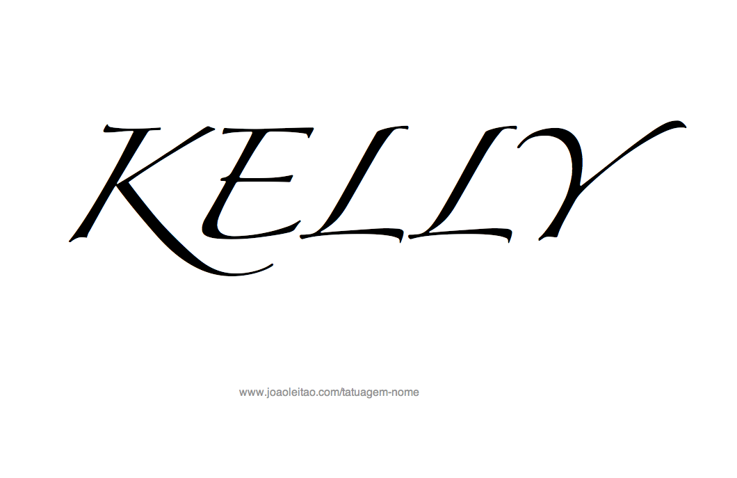 Desenho de Tatuagem com o Nome Kelly