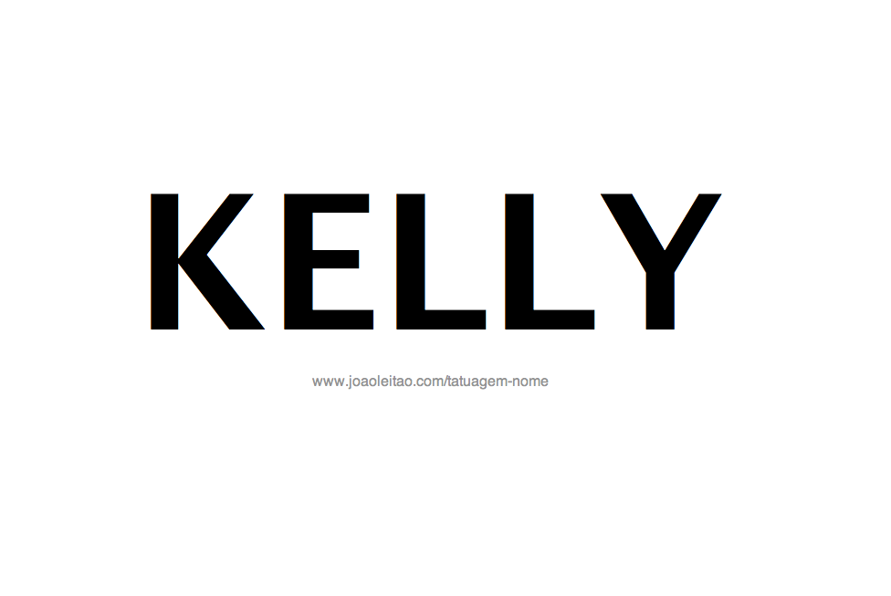 Desenho de Tatuagem com o Nome Kelly