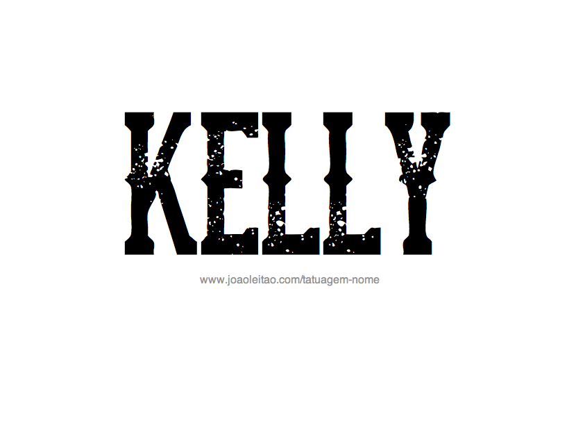 Desenho de Tatuagem com o Nome Kelly