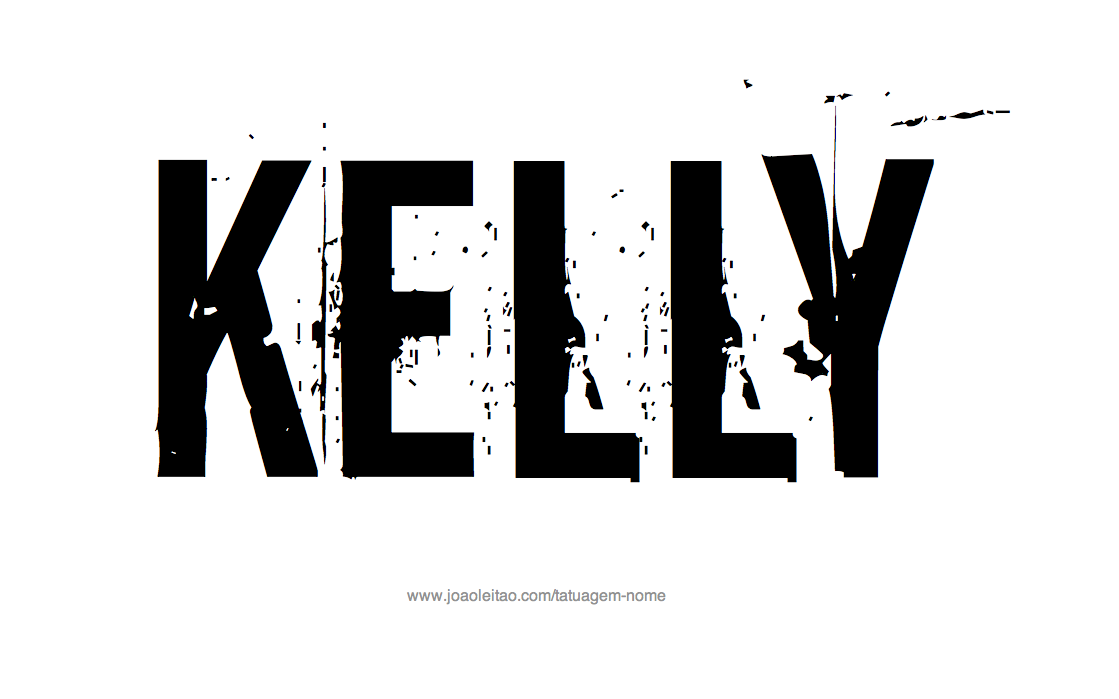 Desenho de Tatuagem com o Nome Kelly