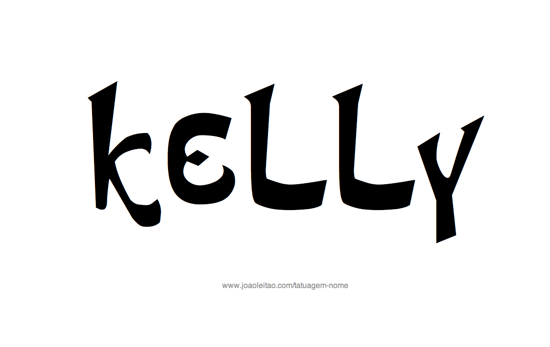 Desenho de Tatuagem com o Nome Kelly