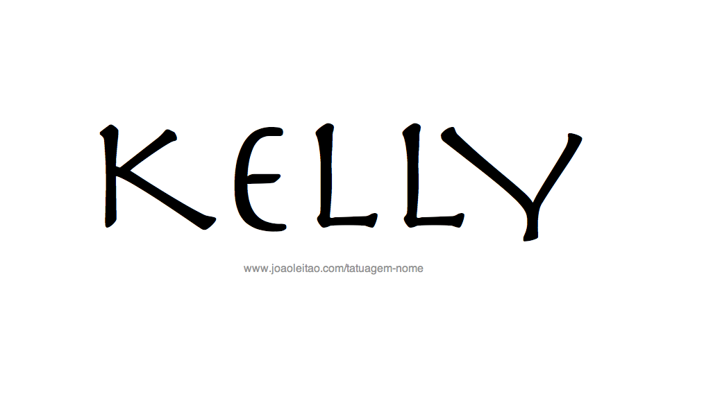 Desenho de Tatuagem com o Nome Kelly