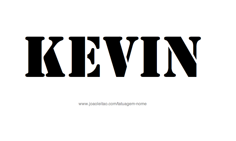 Desenho de Tatuagem com o Nome Kevin