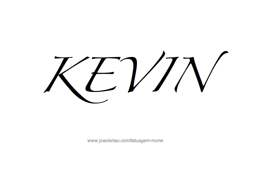Desenho de Tatuagem com o Nome Kevin