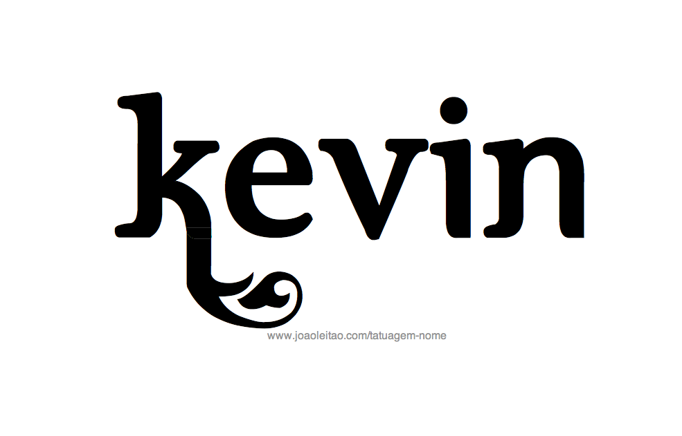 Desenho de Tatuagem com o Nome Kevin