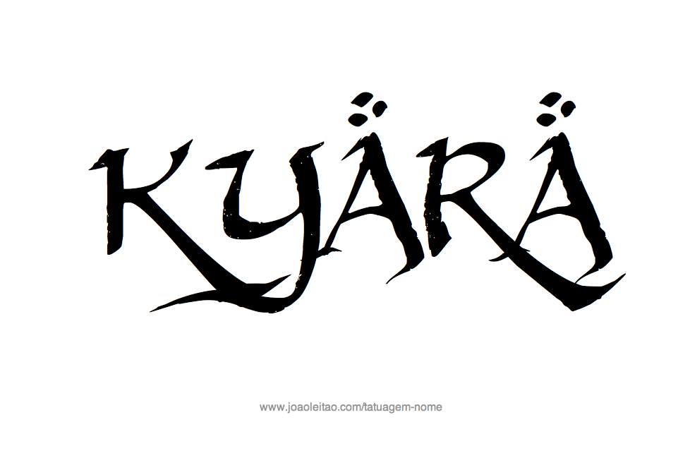 Desenho de Tatuagem com o Nome Kyara