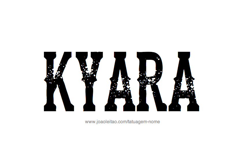 Desenho de Tatuagem com o Nome Kyara