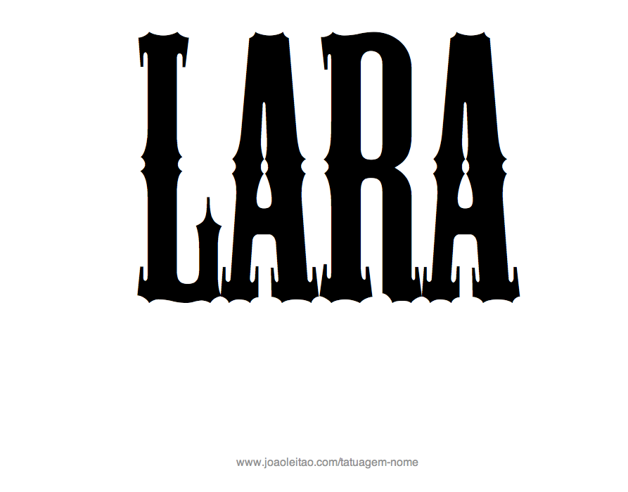 Desenho de Tatuagem com o Nome Lara