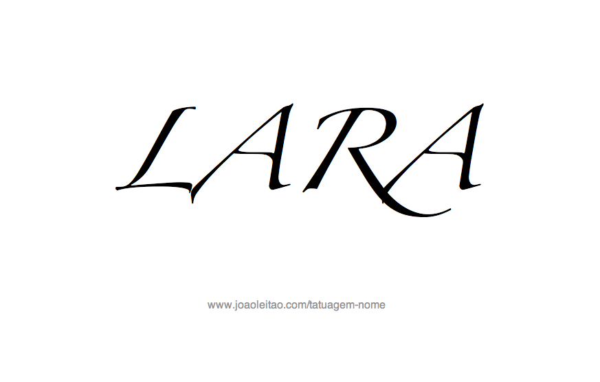 Desenho de Tatuagem com o Nome Lara