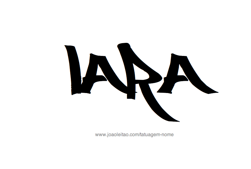 Desenho de Tatuagem com o Nome Lara