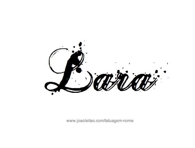 Desenho de Tatuagem com o Nome Lara