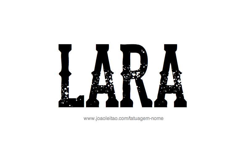 Desenho de Tatuagem com o Nome Lara