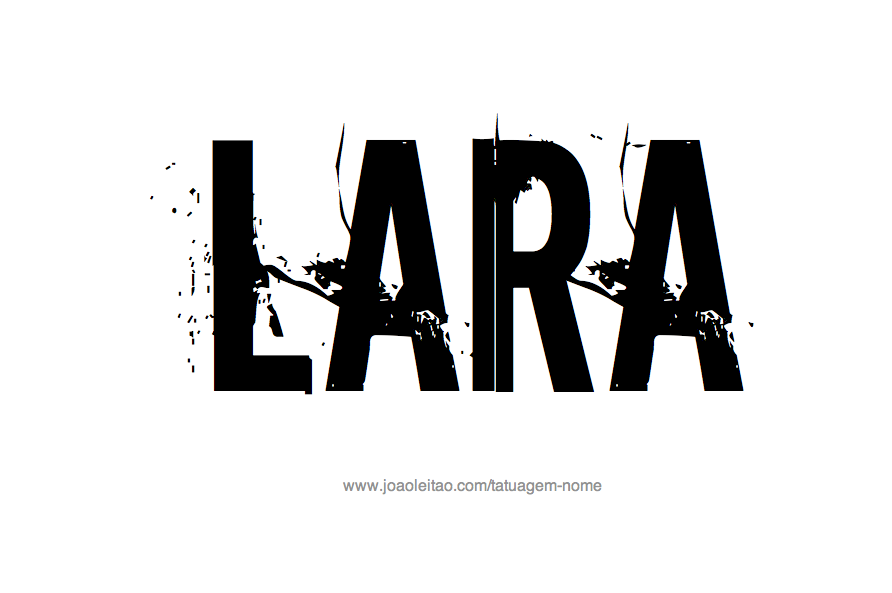 Desenho de Tatuagem com o Nome Lara