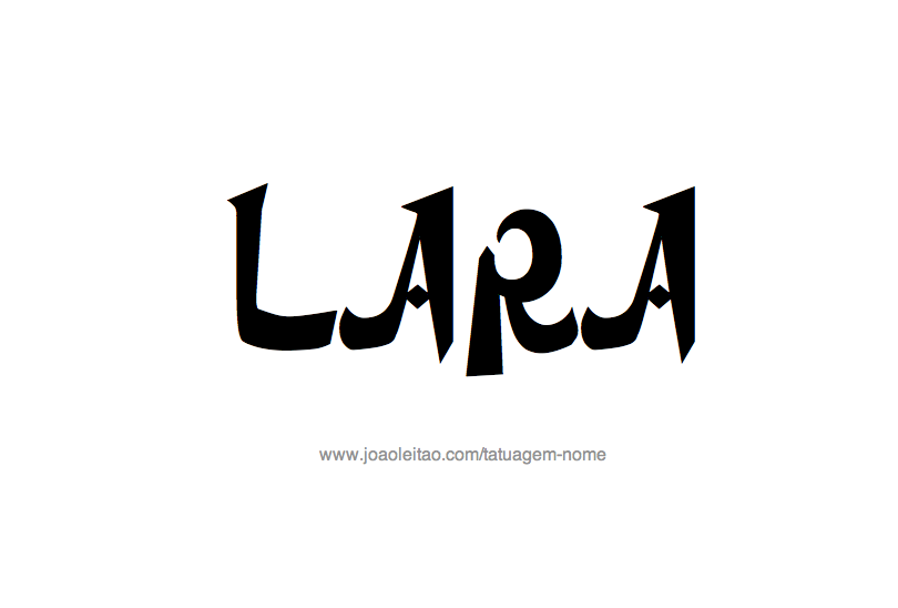 Desenho de Tatuagem com o Nome Lara