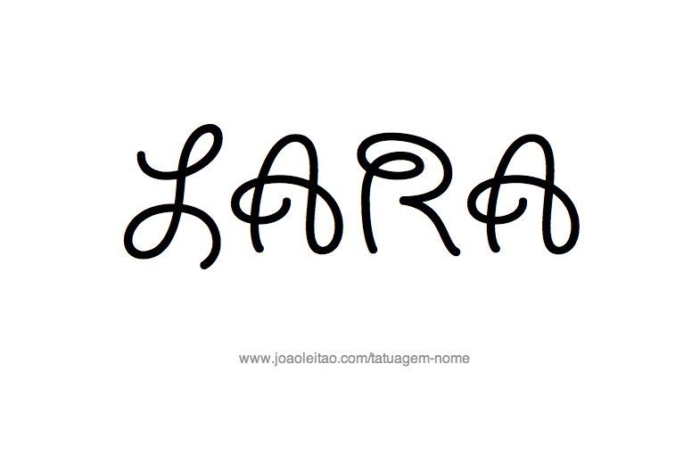 Desenho de Tatuagem com o Nome Lara