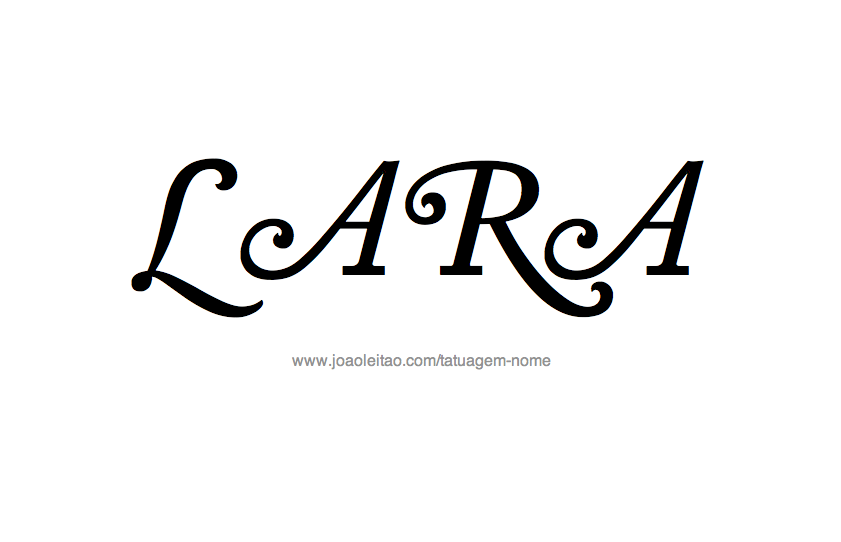 Desenho de Tatuagem com o Nome Lara