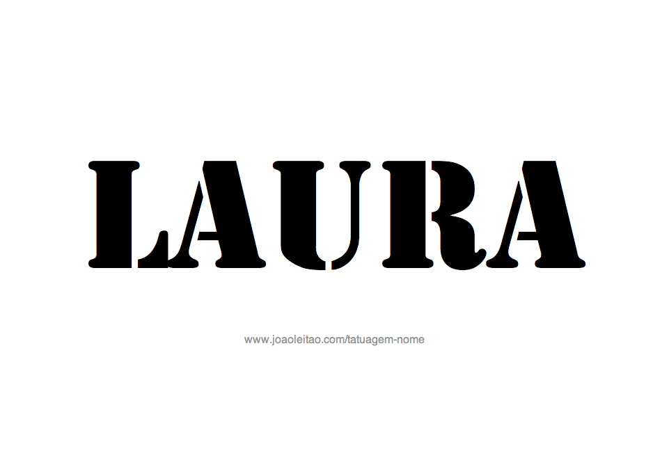 Desenho de Tatuagem com o Nome Laura