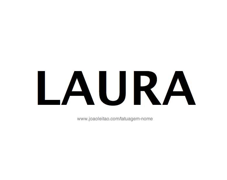 Desenho de Tatuagem com o Nome Laura