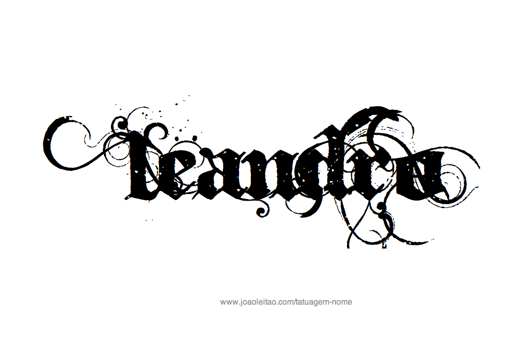 Desenho de Tatuagem com o Nome Leandro