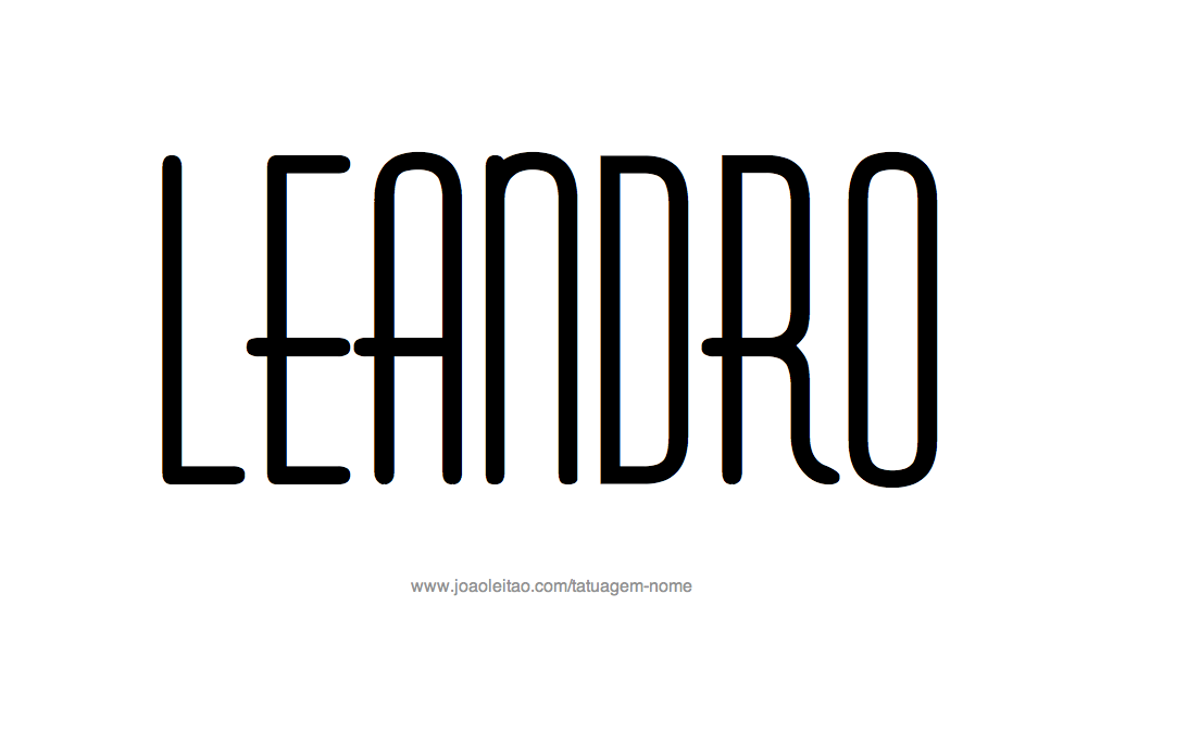 Desenho de Tatuagem com o Nome Leandro