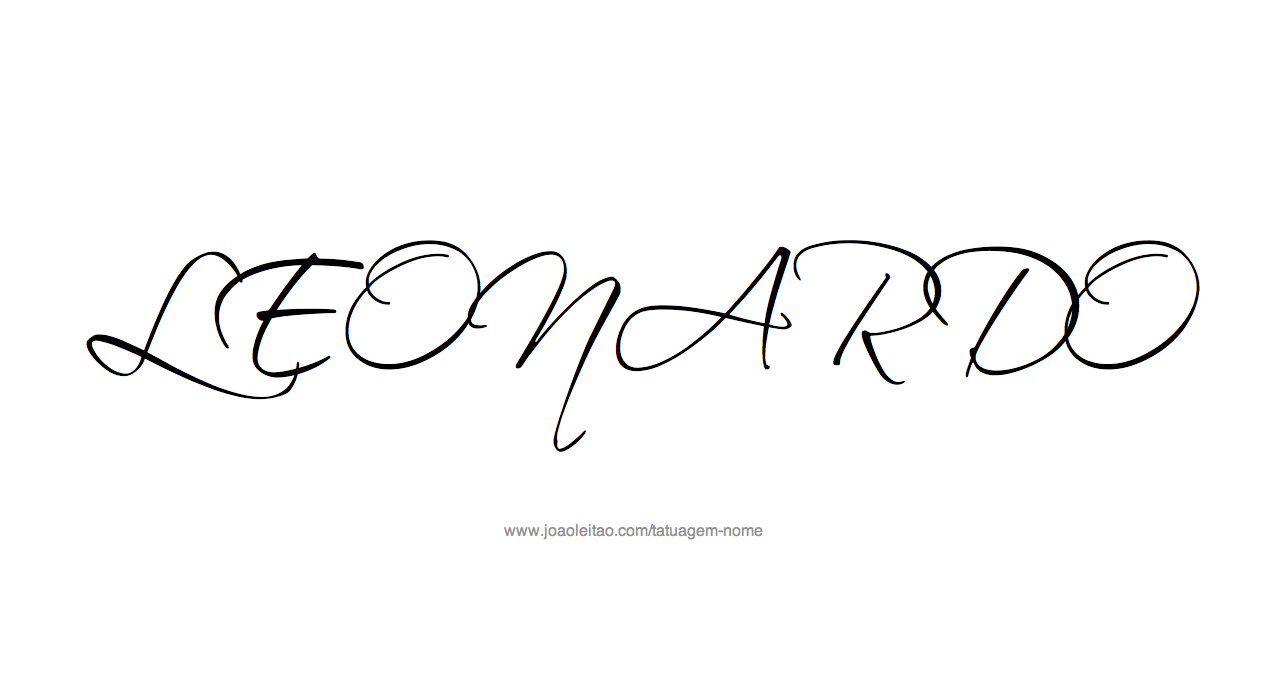 Desenho de Tatuagem com o Nome Leonardo