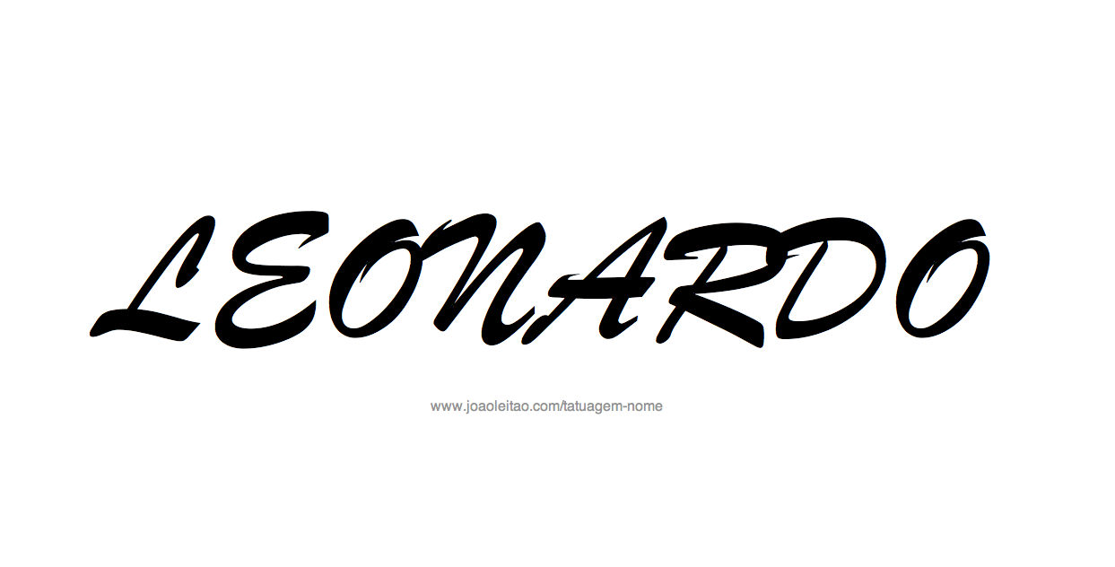 Desenho de Tatuagem com o Nome Leonardo