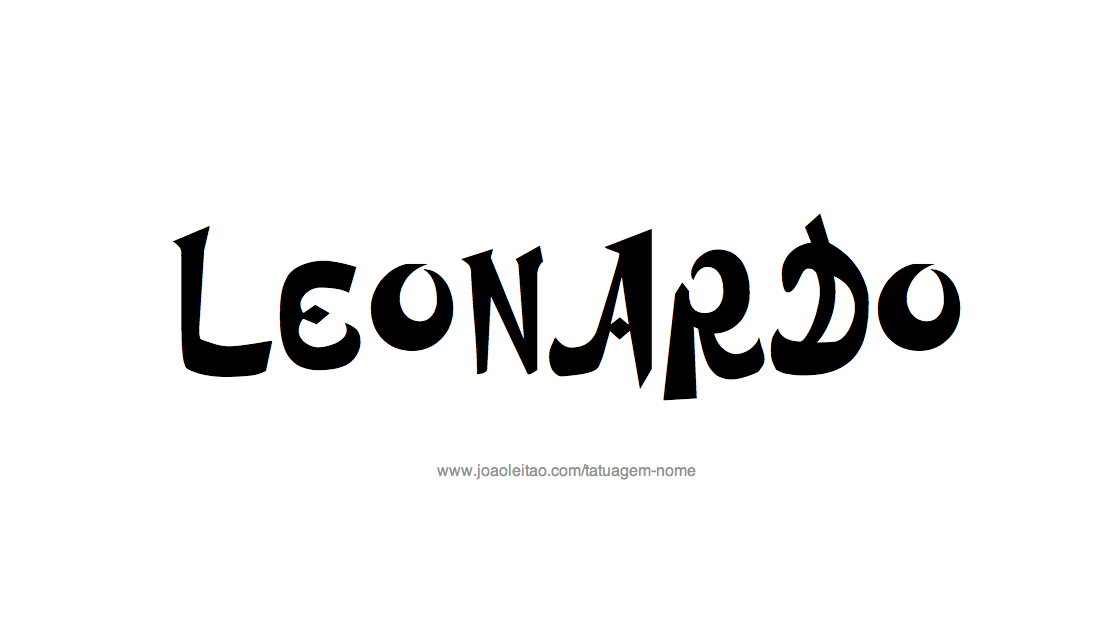 Desenho de Tatuagem com o Nome Leonardo