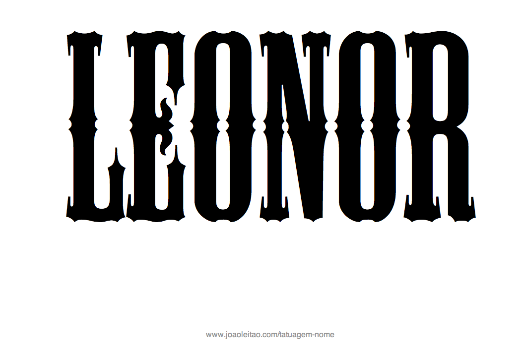 Desenho de Tatuagem com o Nome Leonor