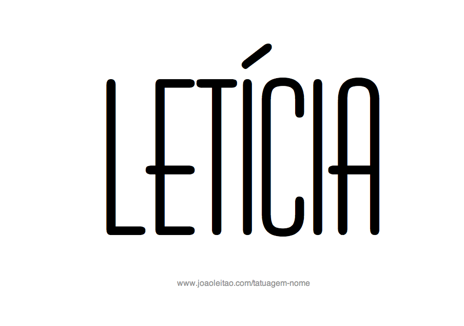 Desenho de Tatuagem com o Nome Leticia