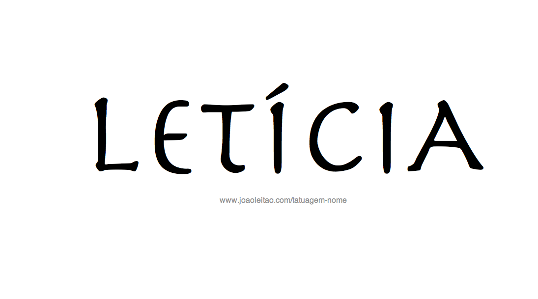 Desenho de Tatuagem com o Nome Leticia