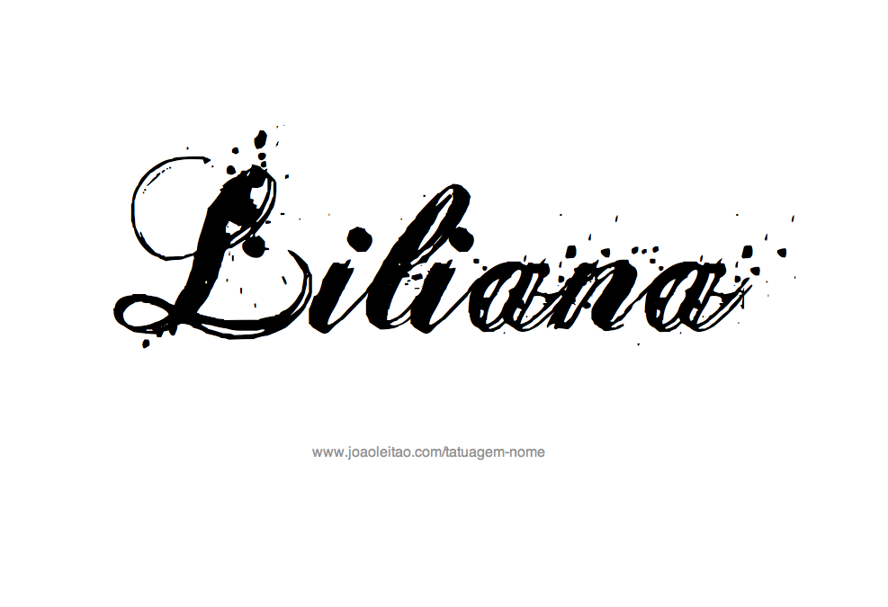 Desenho de Tatuagem com o Nome Liliana
