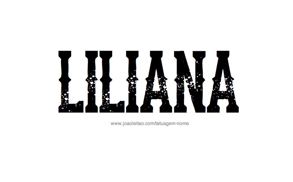 Desenho de Tatuagem com o Nome Liliana