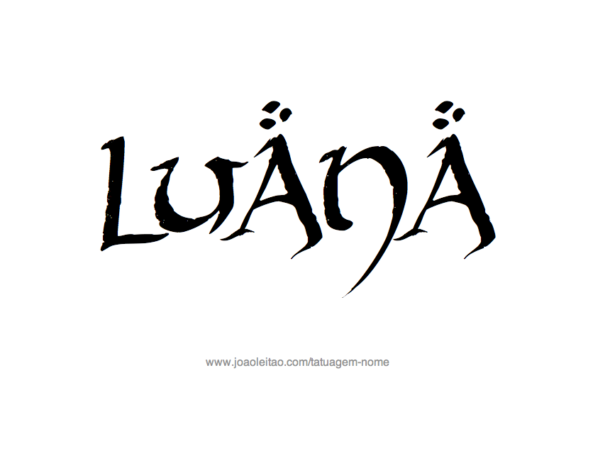 Desenho de Tatuagem com o Nome Luana