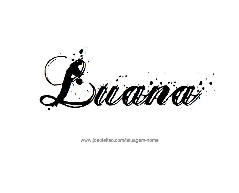 Desenho de Tatuagem com o Nome Luana