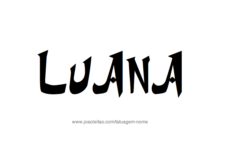 Desenho de Tatuagem com o Nome Luana