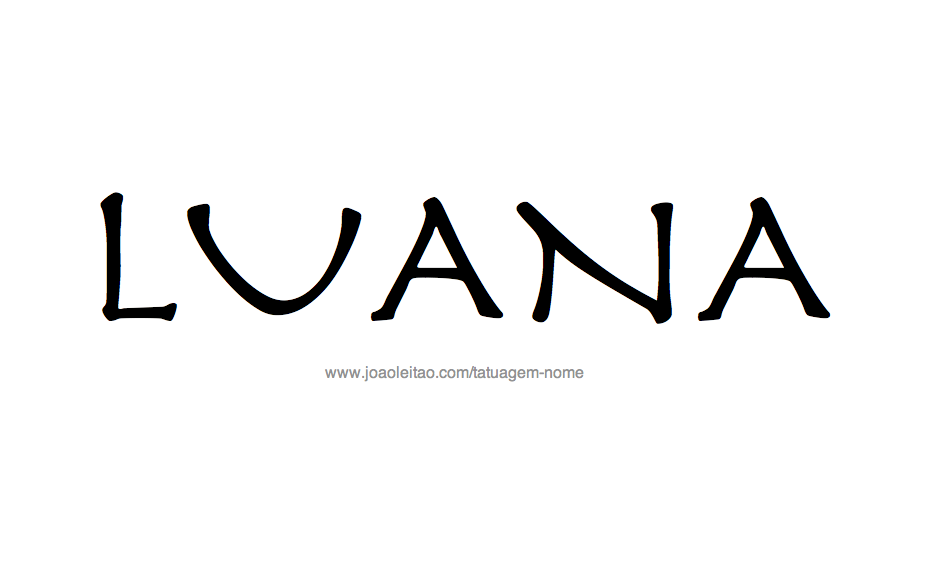 Desenho de Tatuagem com o Nome Luana